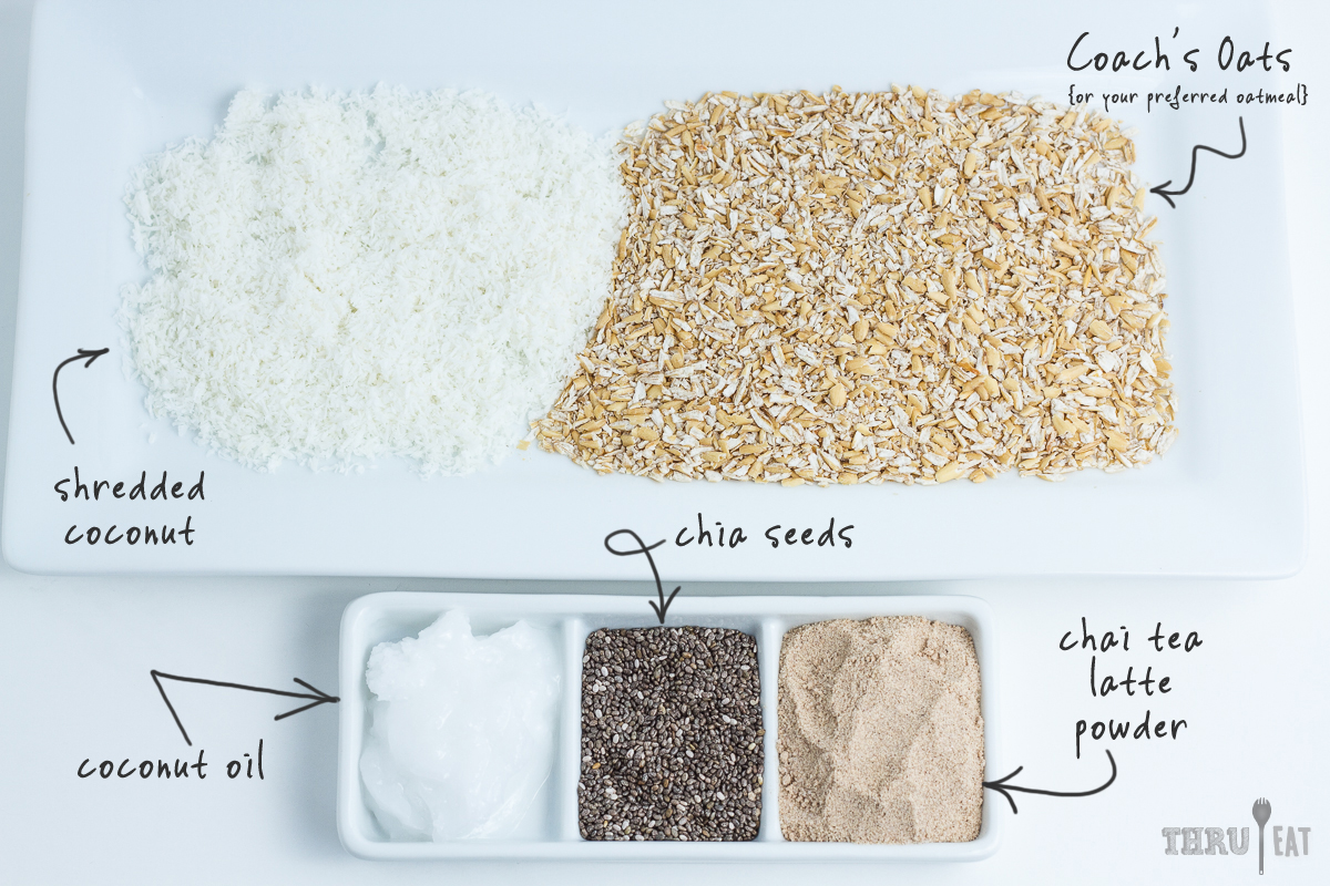coconut chai oatmeal ingredients